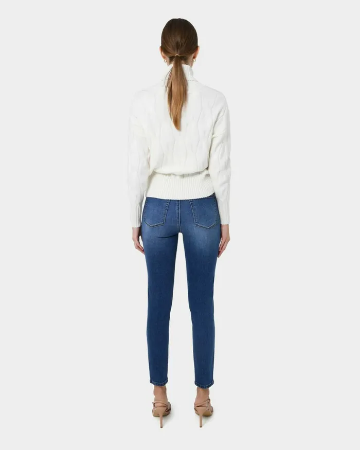Forcast Lesley Skinny Jean Indigoblack Women HighWaisted Pants