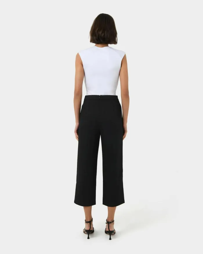 Forcast Lexee Highwaist Culotte Tobaccomochaivoryblack Women Cropped Pants