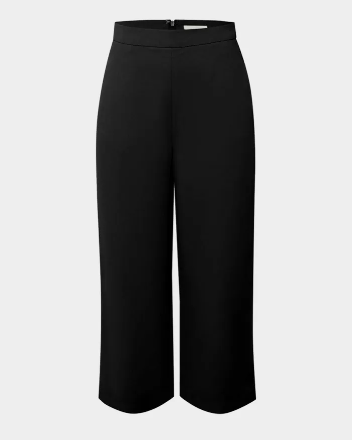 Forcast Lexee Highwaist Culotte Tobaccomochaivoryblack Women Cropped Pants