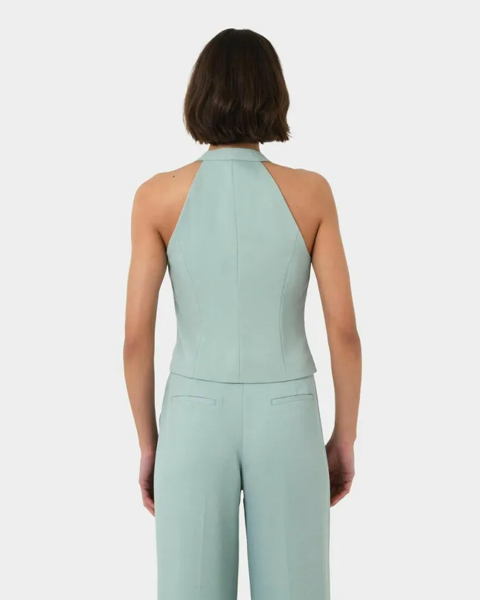 Forcast Lexee Tailored Vest Sage Women TShirts and Tops
