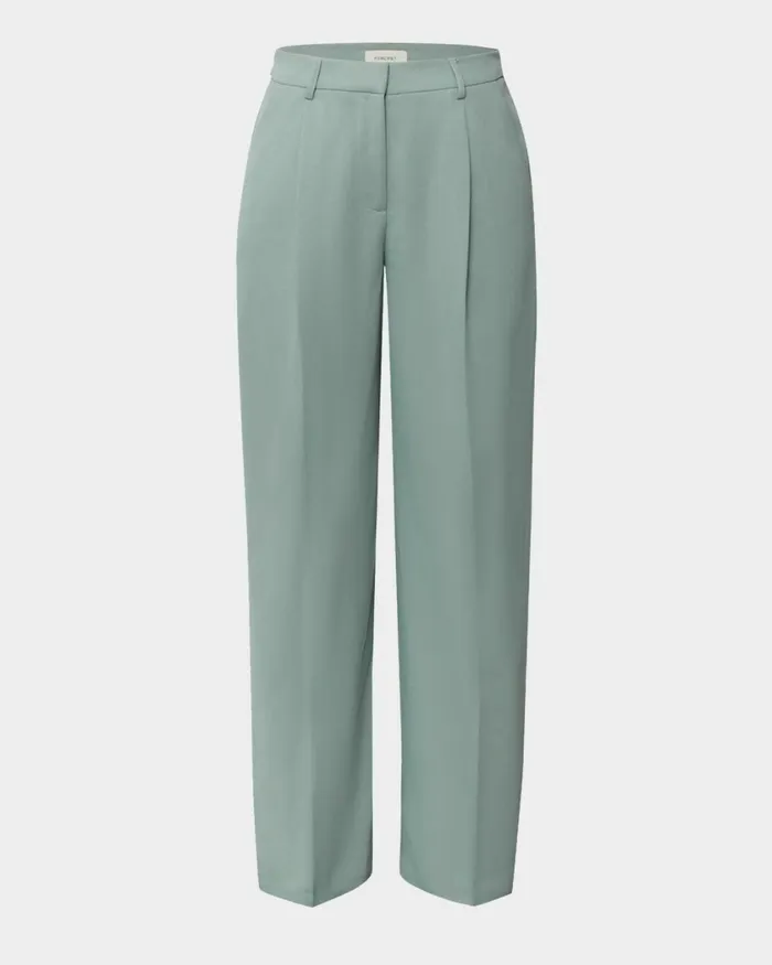 Forcast Lexee Tailored Wide Leg Pants Sage Women HighWaisted Pants