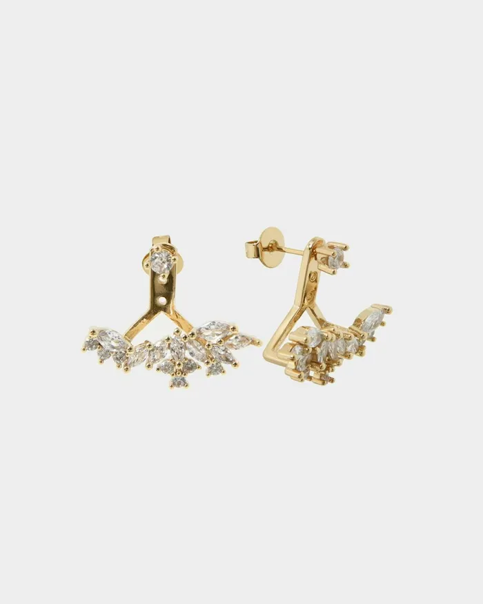 Forcast Liah 16k Gold Plated 2 Way Ear Goldsilver Women Earrings