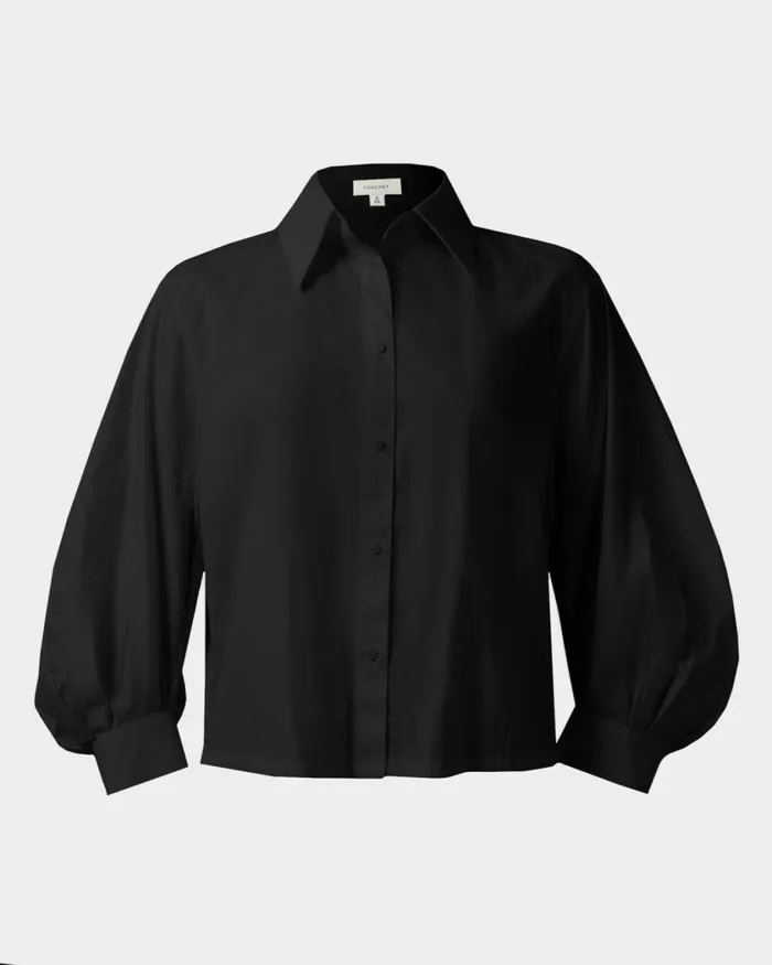 Forcast Lica Puff Sleeve Shirt Whiteblack Women TShirts and Tops