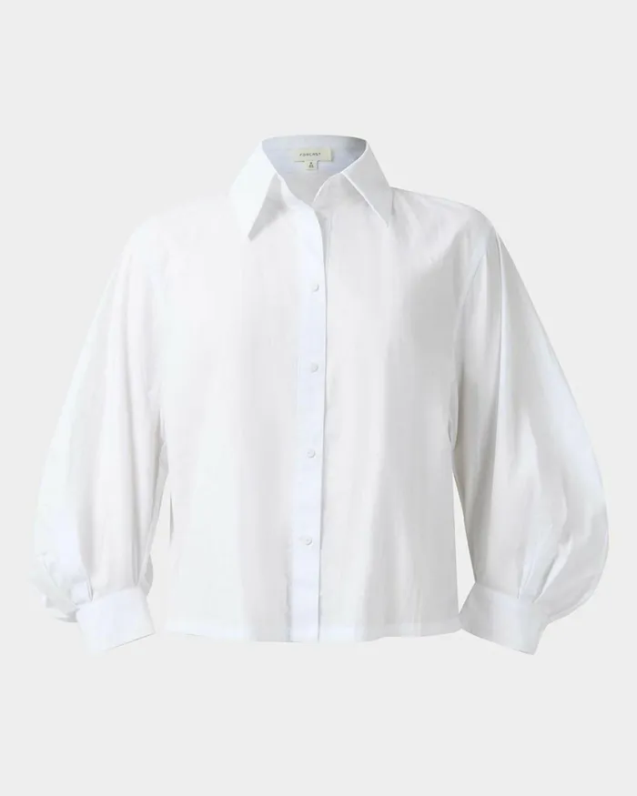 Forcast Lica Puff Sleeve Shirt Whiteblack Women TShirts and Tops