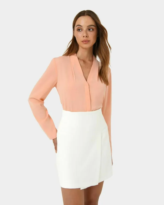 Forcast Lilian 2 Long Sleeve Blouse Light Coralsand Beigeecruivorylight Seafoamblack Women TShirts and Tops