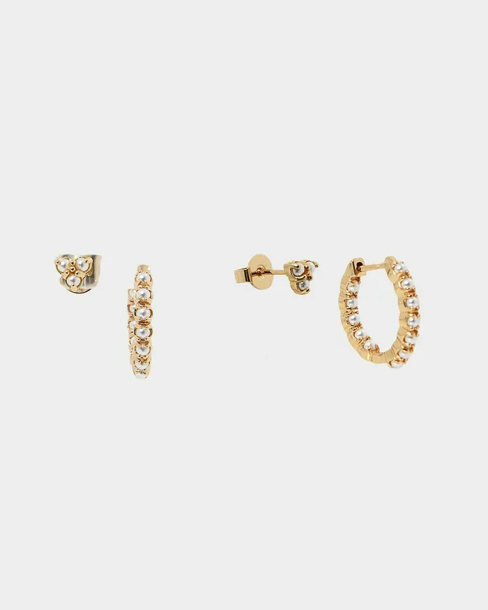 Forcast Linda 16k Gold 2pc Earring Gold Women Earrings