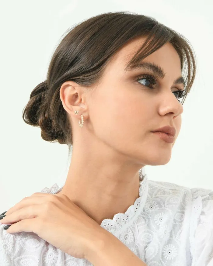 Forcast Linda 16k Gold 2pc Earring Gold Women Earrings