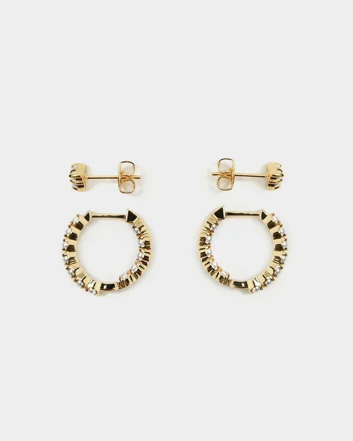 Forcast Linda 16k Gold 2pc Earring Gold Women Earrings