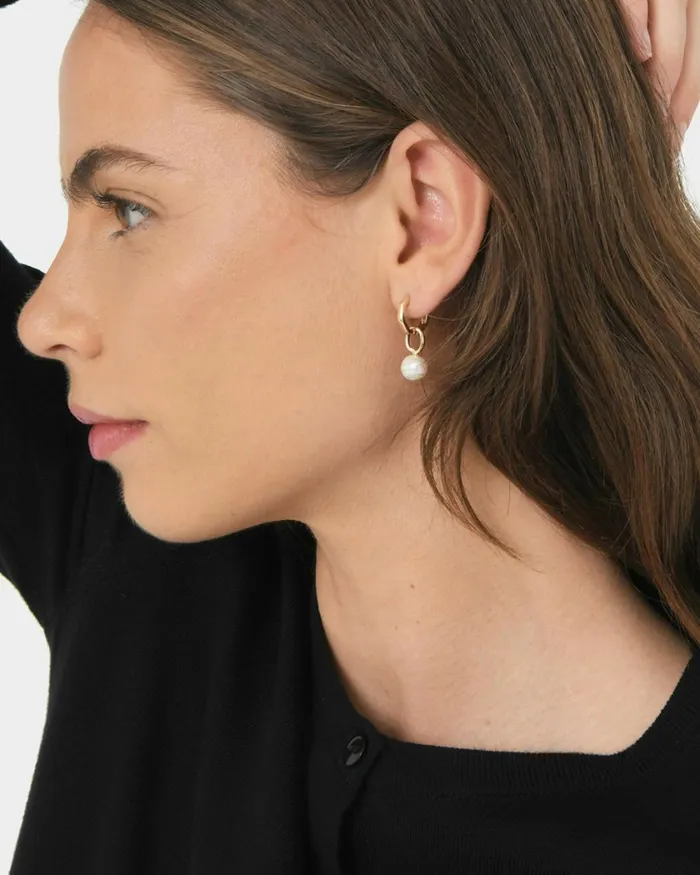 Forcast Litzy 2 Way Pearl Earring Gold Women Earrings