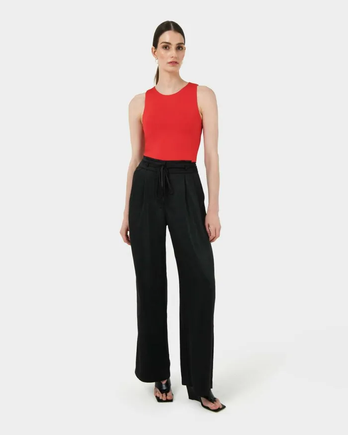 Forcast Liv Round Neck Tank Top Redtanivoryblack Women TShirts and Tops