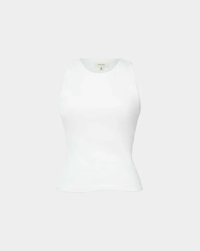 Forcast Liv Round Neck Tank Top Redtanivoryblack Women TShirts and Tops