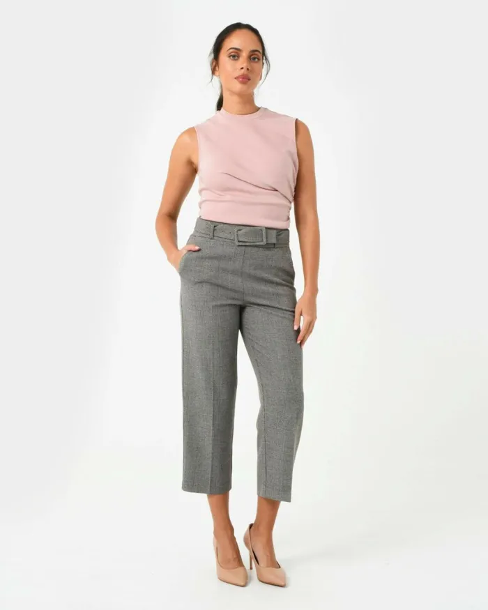 Forcast Lulu Ruched Top Mushroompinknavy Women TShirts and Tops