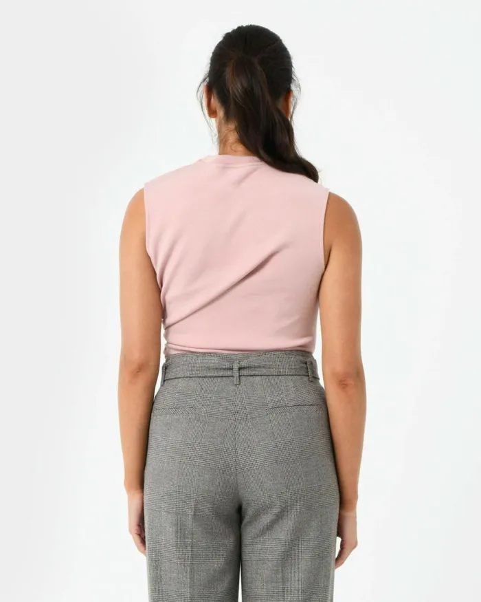 Forcast Lulu Ruched Top Mushroompinknavy Women TShirts and Tops