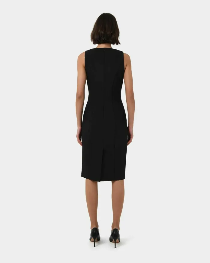 Forcast Luna Sleeveless Dress Pastel Peachblack Women Midi Dresses
