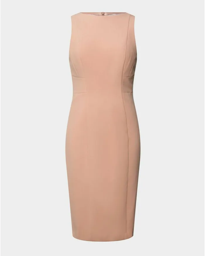 Forcast Luna Sleeveless Dress Pastel Peachblack Women Midi Dresses
