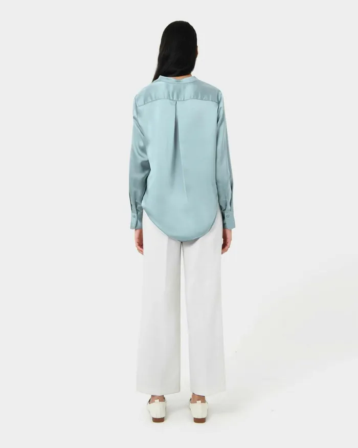Forcast Maira Stand Collar Blouse Creamslate Women TShirts and Tops