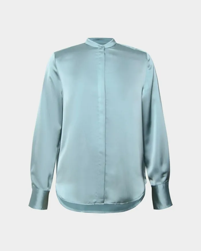 Forcast Maira Stand Collar Blouse Creamslate Women TShirts and Tops
