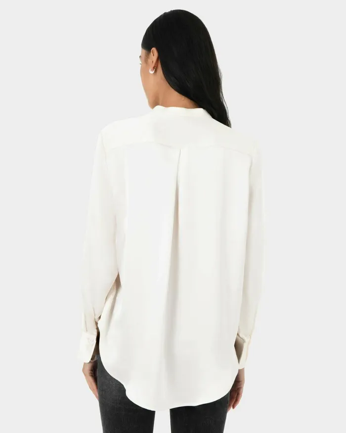 Forcast Maira Stand Collar Blouse Creamslate Women TShirts and Tops