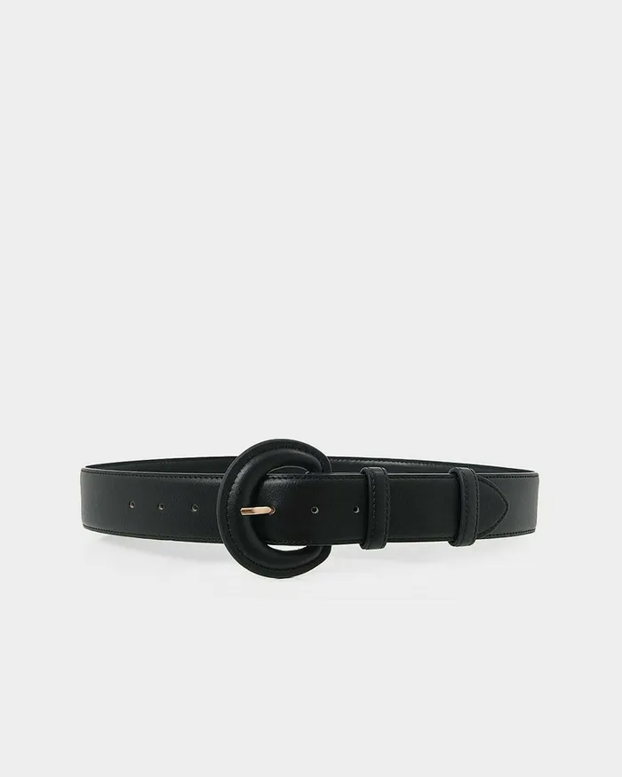 Forcast Maribelle Leather Belt Black Women Belts