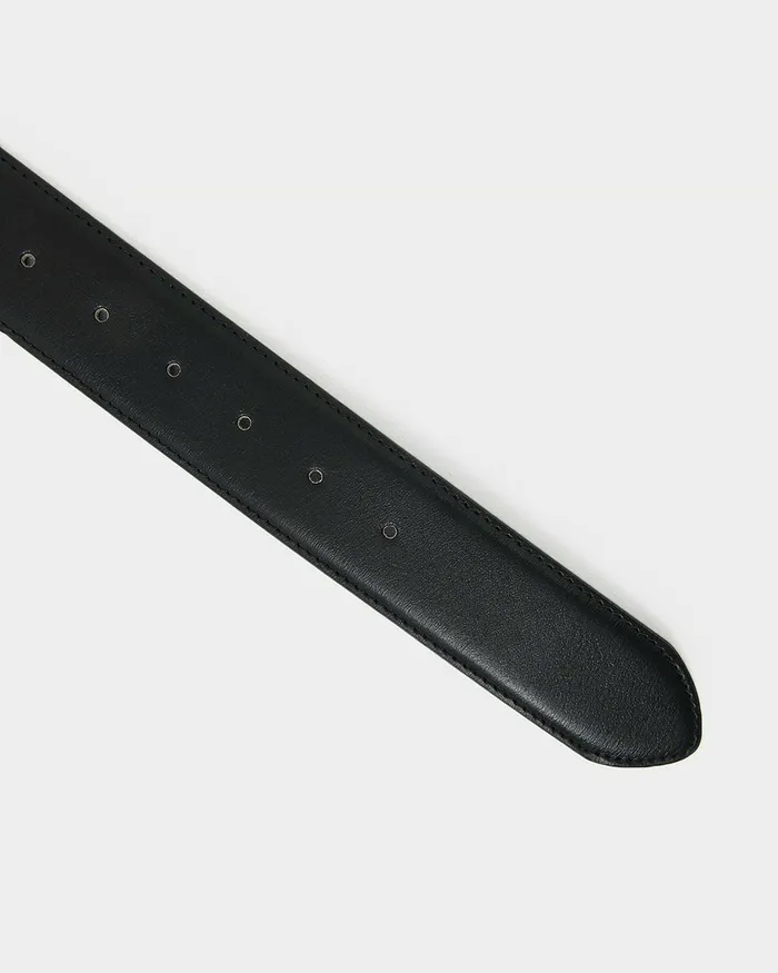 Forcast Maribelle Leather Belt Black Women Belts