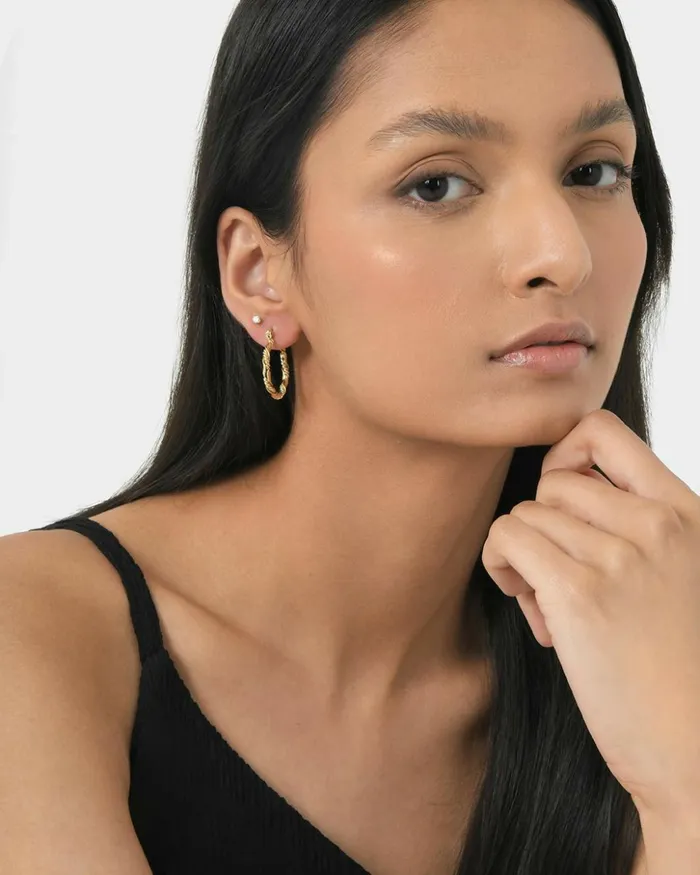 Forcast Marie Sterling Silver Earrings Goldsilver Women Earrings