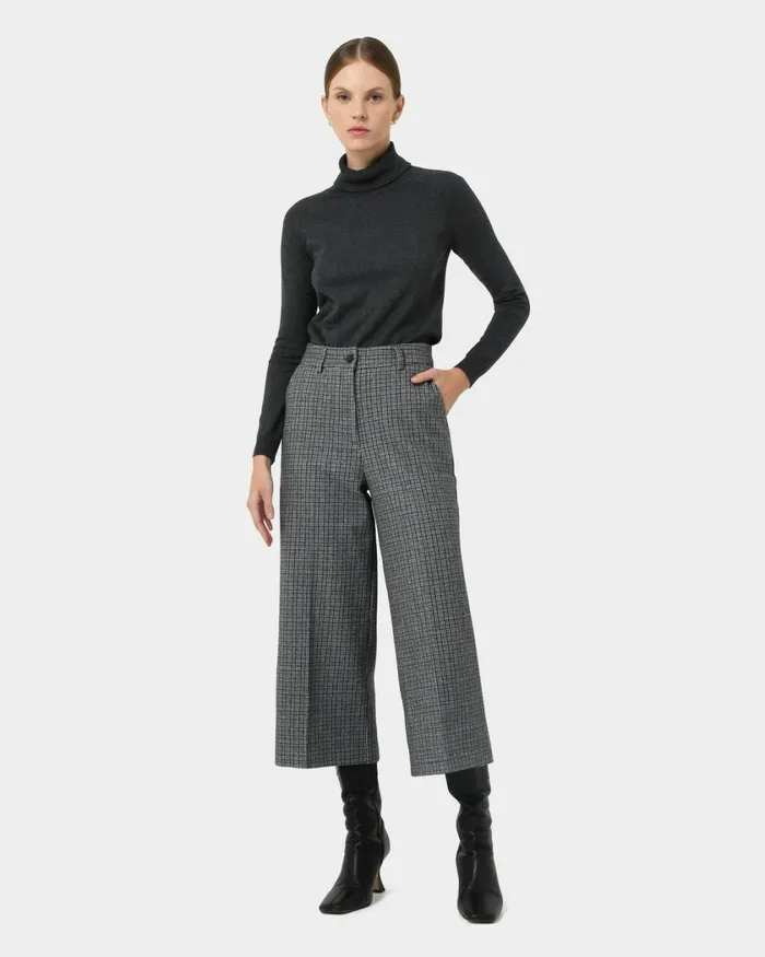 Forcast Maxine Check Culottes Multi Women Cropped Pants