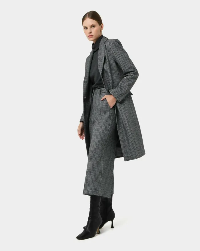 Forcast Maxine Check Culottes Multi Women Cropped Pants