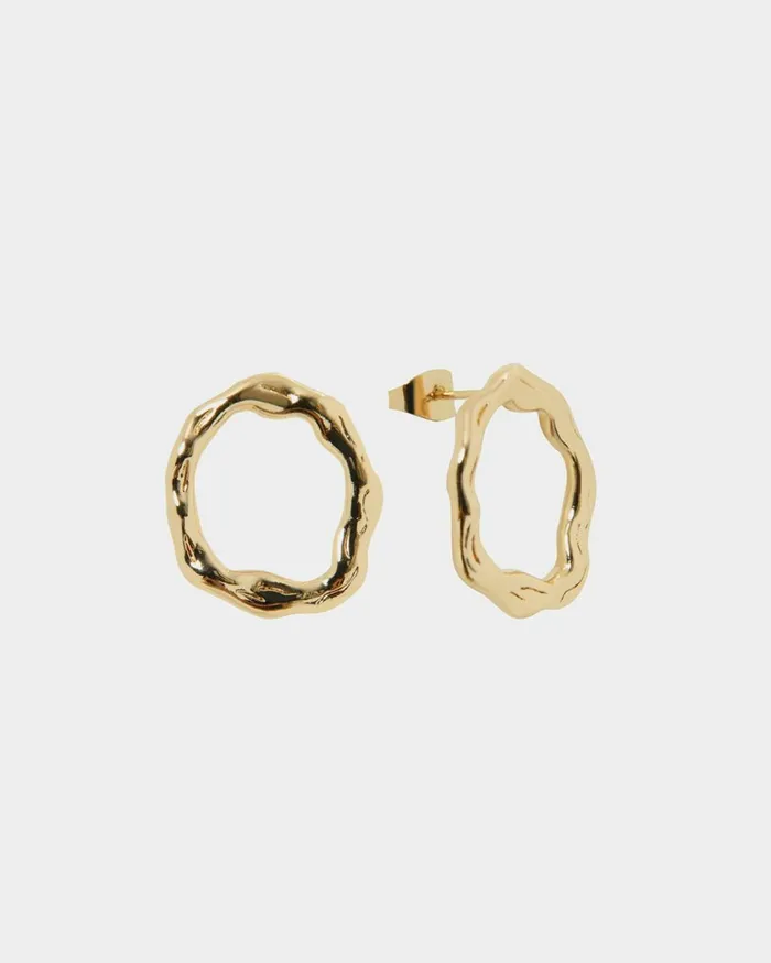 Forcast Meera 16k Gold Plated Earrings Gold Women Earrings