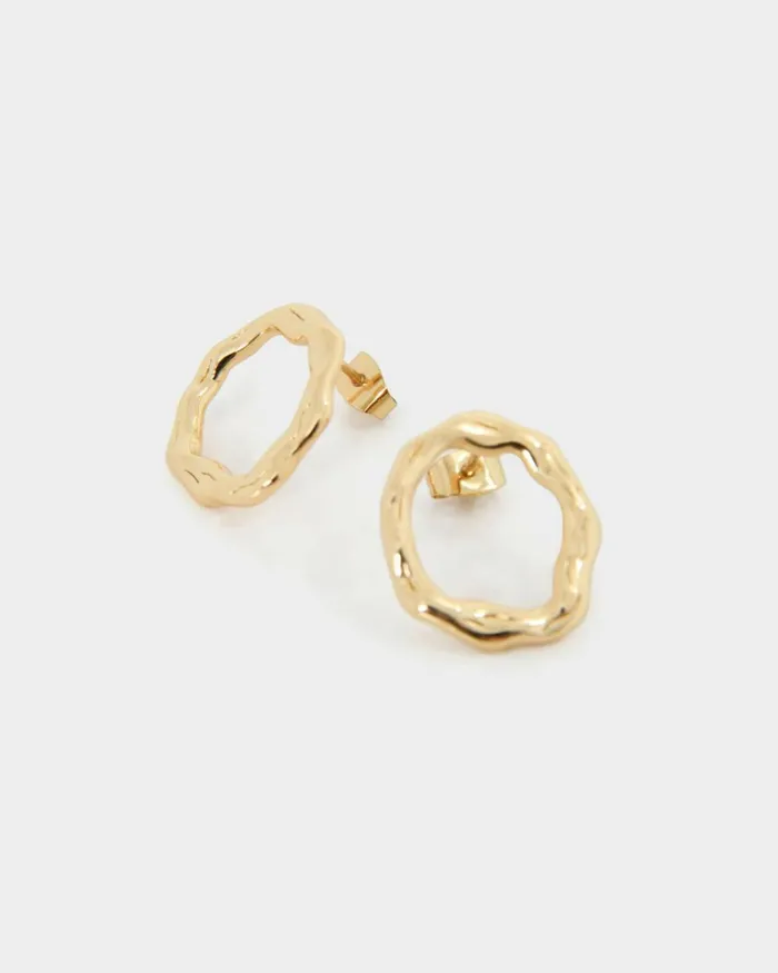 Forcast Meera 16k Gold Plated Earrings Gold Women Earrings