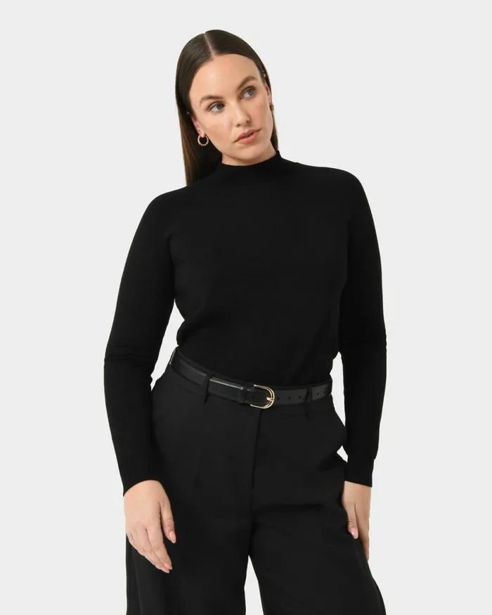 Forcast Melisa Leather Belt Black Women Belts