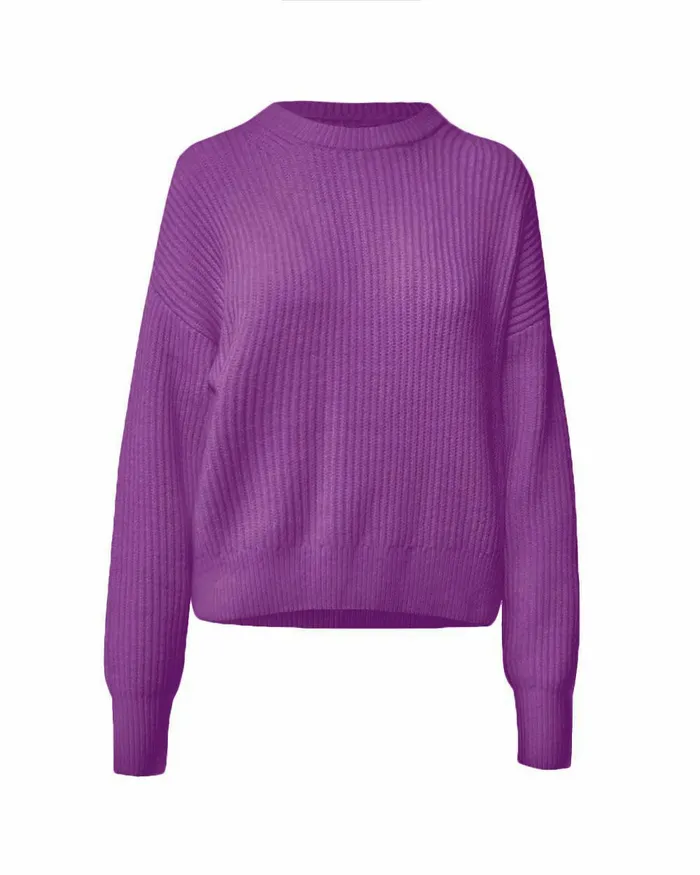 Forcast Meredith Drop Shoulder Sweater Deep Lavender Women TShirts and Tops