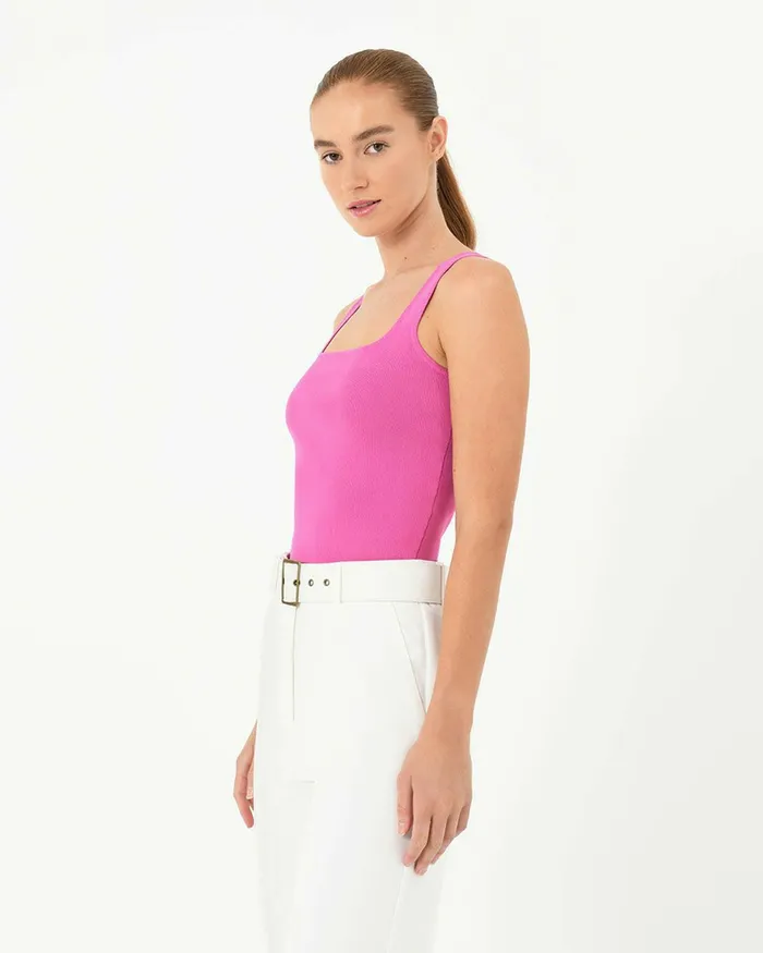 Forcast Miami Cropped Knit Top Iced Coffee Women TShirts and Tops