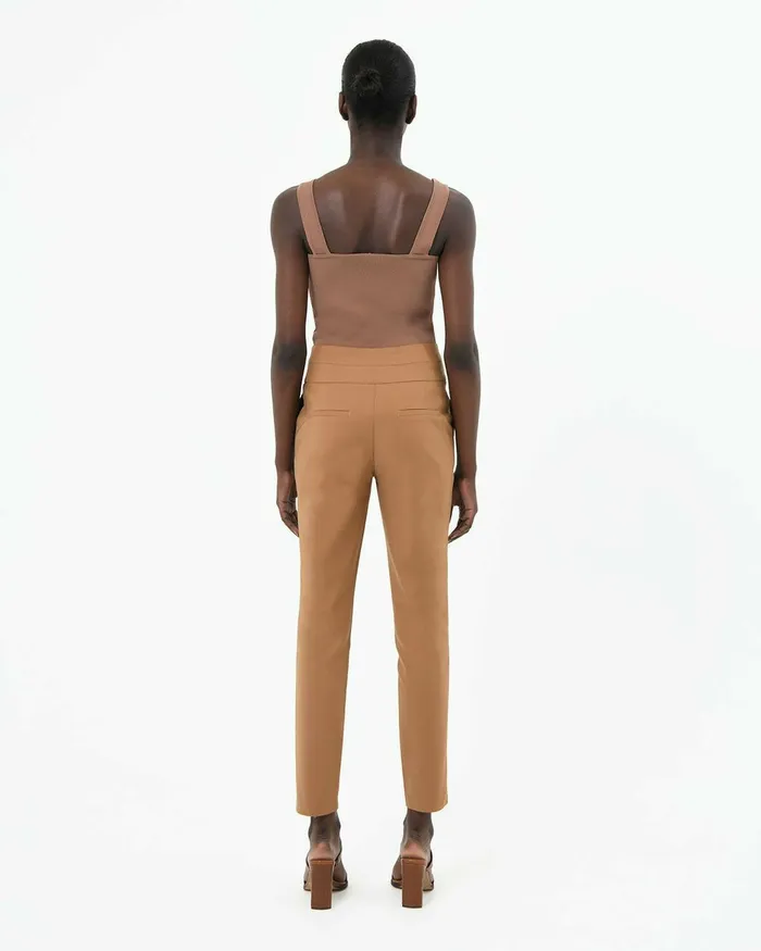Forcast Miami Cropped Knit Top Iced Coffee Women TShirts and Tops