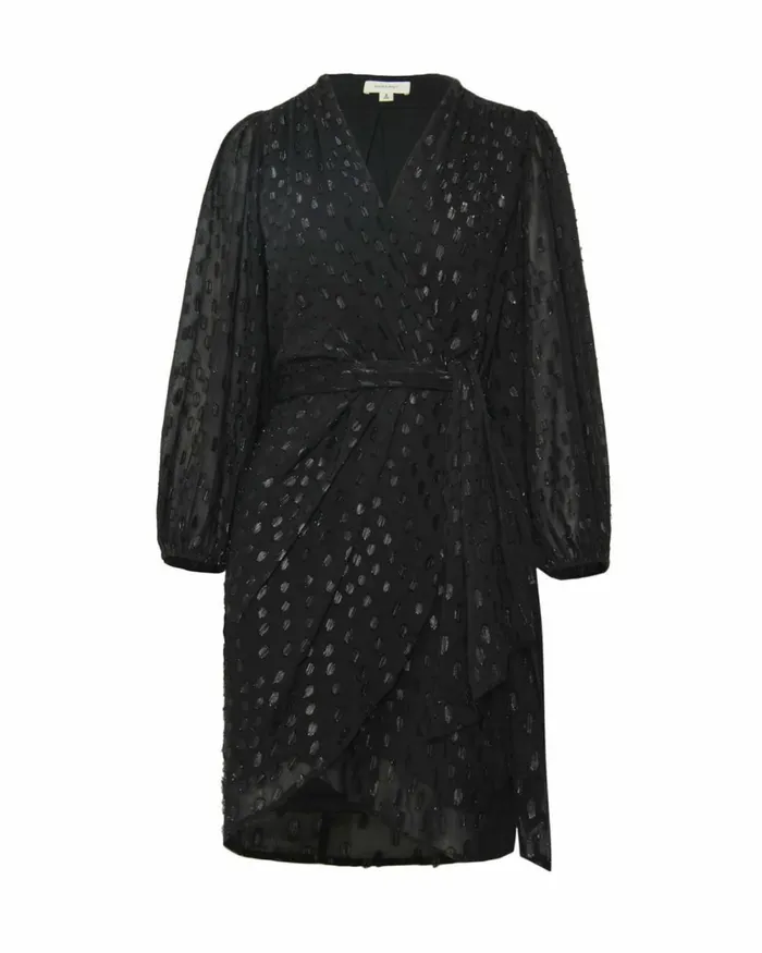 Forcast Minda Glitter Mini Dress Black Women Mini Dresses