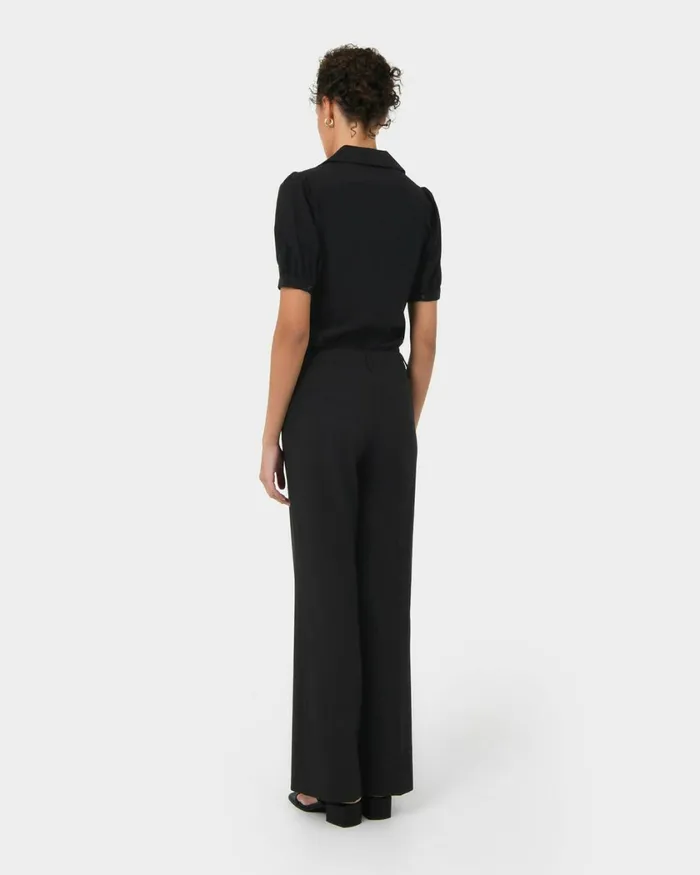 Forcast Morgan Short Sleeve Blouse Black Women TShirts and Tops