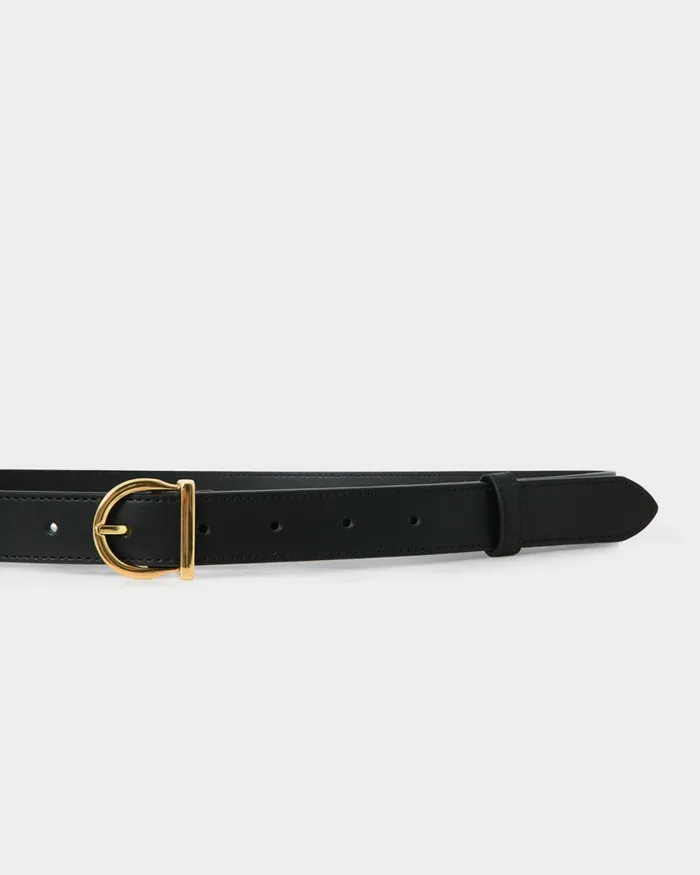 Forcast Morroco 2 Leather Belt Black Women Belts