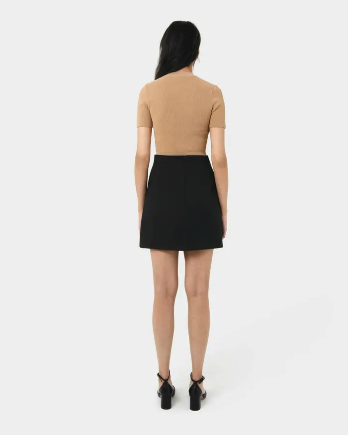 Forcast Murphy Crop Knit Top Camelivoryblack Women TShirts and Tops