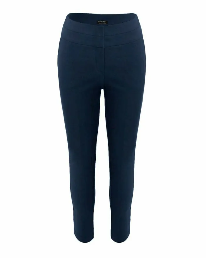 Forcast Myah Double Waistband Pants Navy Women HighWaisted Pants