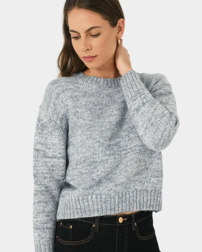 Forcast Naomy Mixed Yarn Knit Women TShirts and Tops