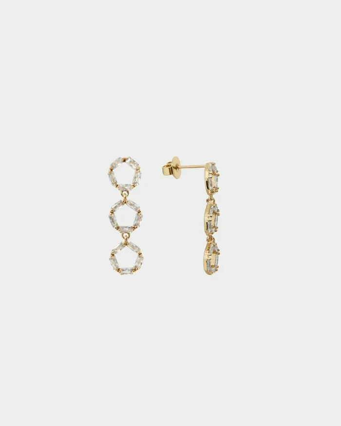 Forcast Naya 16k Gold Plated Earrings Gold Women Earrings