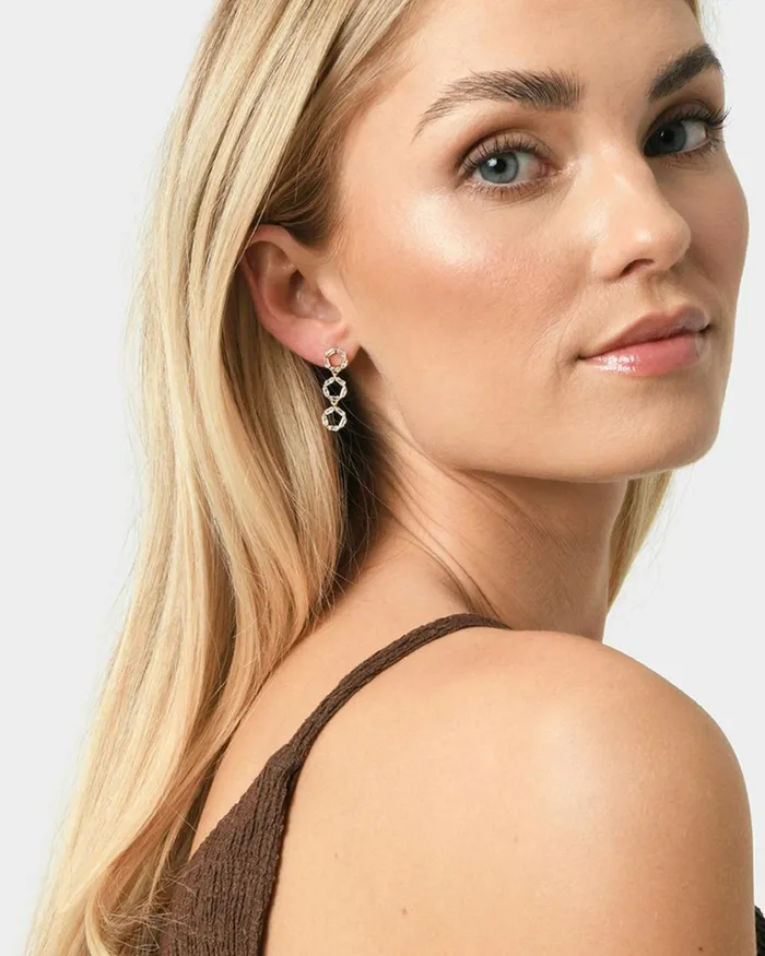 Forcast Naya 16k Gold Plated Earrings Gold Women Earrings
