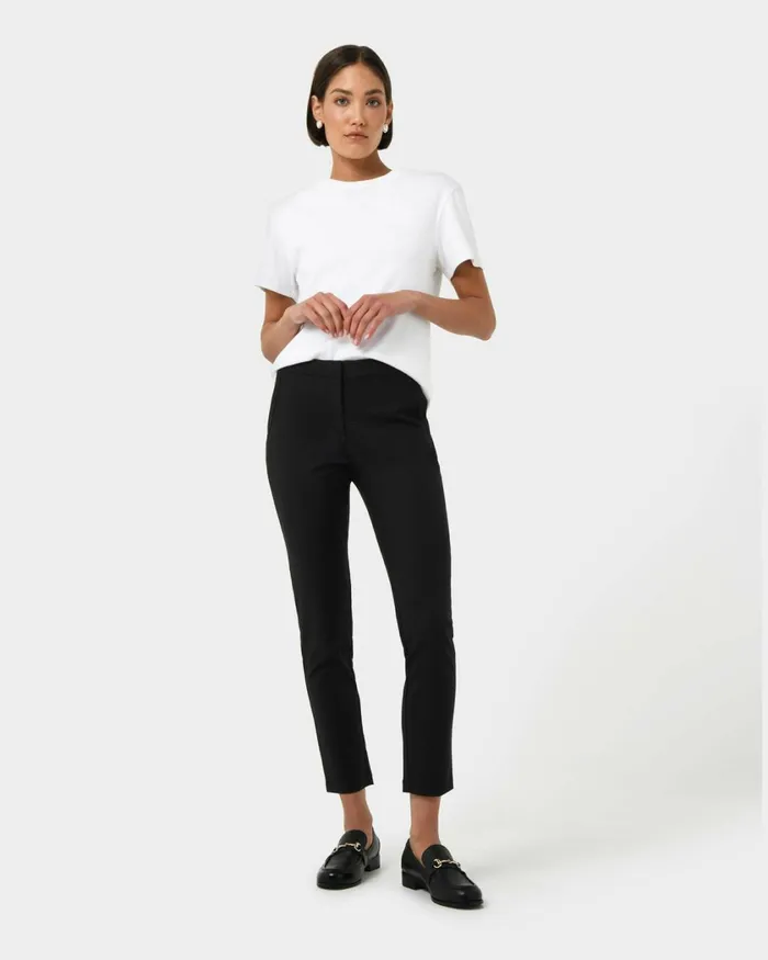 Forcast New Taylor Slim Pants Blueblack Women Slim Leg Pants