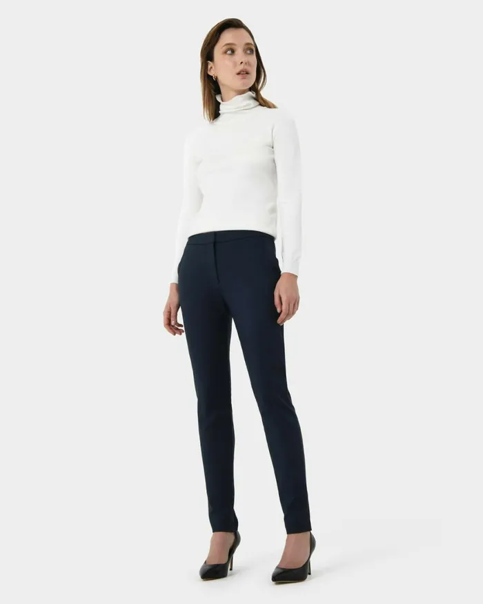 Forcast New Taylor Slim Pants Blueblack Women Slim Leg Pants