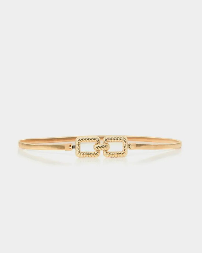 Forcast Nicole Stretch Metal Belt Gold Women Belts