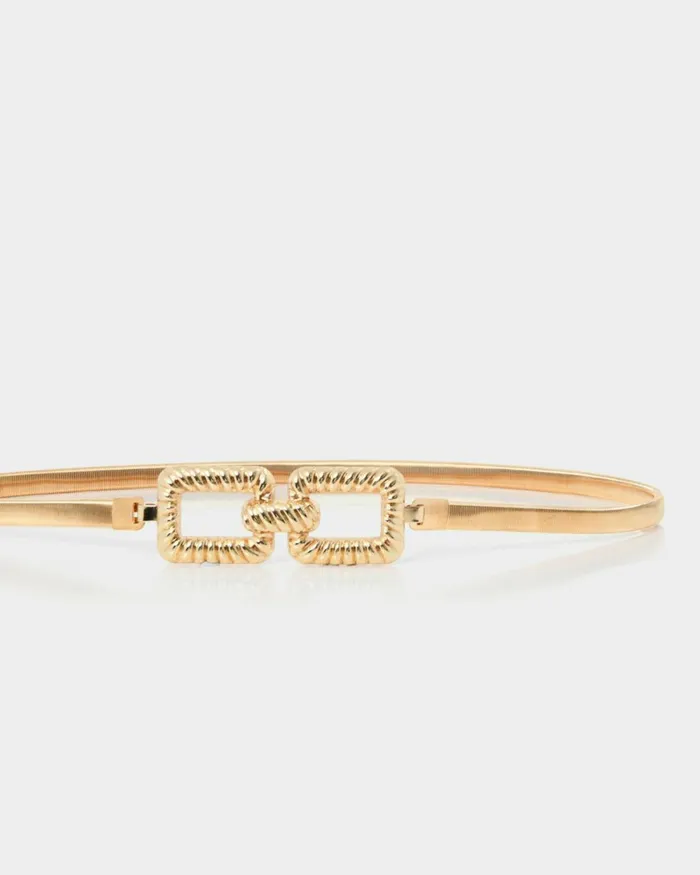 Forcast Nicole Stretch Metal Belt Gold Women Belts