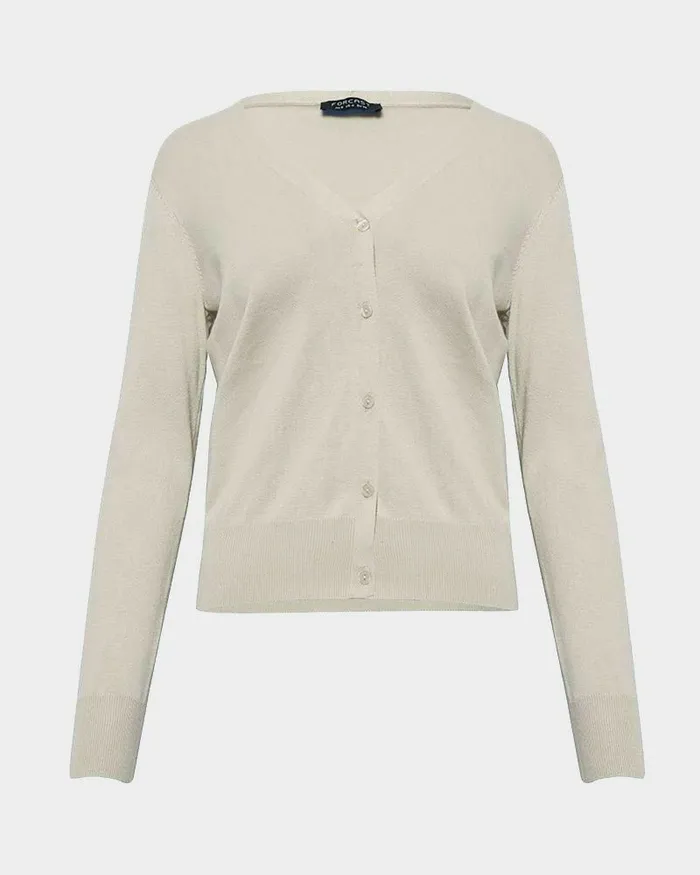 Forcast Nicolette Vneck Knit Cardigan Mauve Pinkrubyoatmealbaby Pinkcoral Creamboneivorymintdark Navyblack Women Long Sleeve Tops