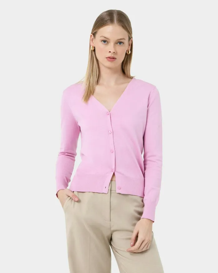 Forcast Nicolette Vneck Knit Cardigan Mauve Pinkrubyoatmealbaby Pinkcoral Creamboneivorymintdark Navyblack Women Long Sleeve Tops