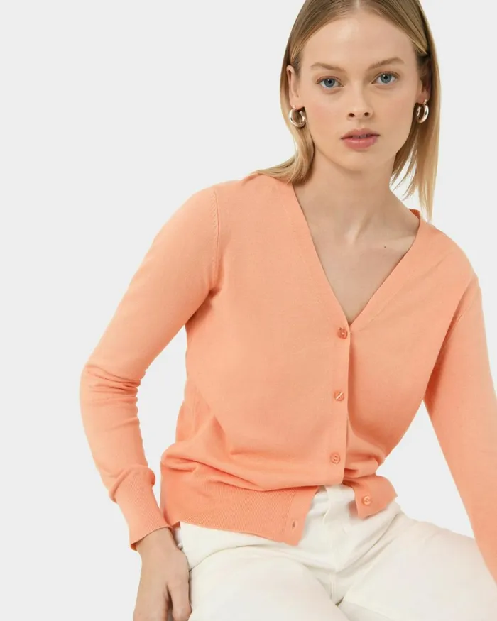 Forcast Nicolette Vneck Knit Cardigan Mauve Pinkrubyoatmealbaby Pinkcoral Creamboneivorymintdark Navyblack Women Long Sleeve Tops