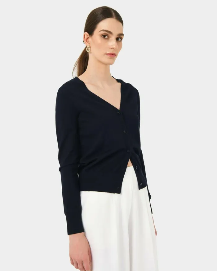 Forcast Nicolette Vneck Knit Cardigan Mauve Pinkrubyoatmealbaby Pinkcoral Creamboneivorymintdark Navyblack Women Long Sleeve Tops