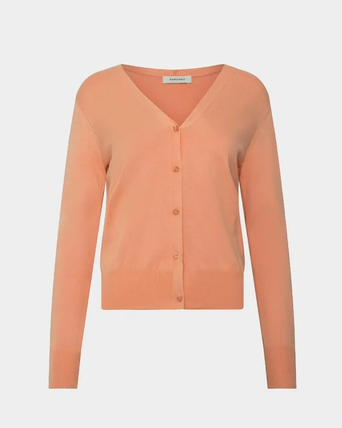 Forcast Nicolette Vneck Knit Cardigan Mauve Pinkrubyoatmealbaby Pinkcoral Creamboneivorymintdark Navyblack Women Long Sleeve Tops